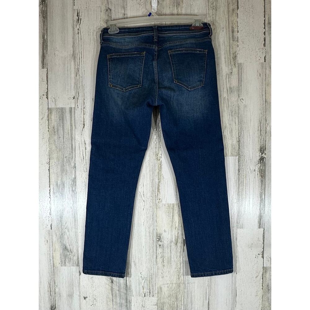 Pilcro Jeans Relaxed Straight Sz 29 (31x27.5)‎ Mid Rise Button Fly Orange Stripe - Picture 3 of 9